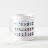 Mahjong Tiles Cheatsheet Kaffeetasse (Vorderseite Links)