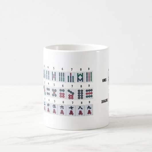 Mahjong Tiles Cheatsheet Kaffeetasse (Mittel)