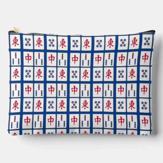 Mahjong Tiles Design Accessory Bag Zubehörtasche (Vorderseite)
