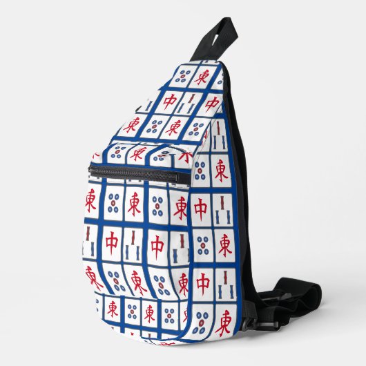 Mahjong Tiles Design Sling Bag (Rechte Ecke)