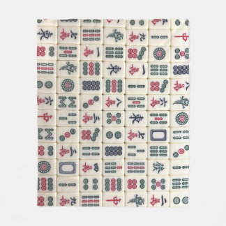 Mahjong Tiles Fleecedecke