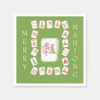Mahjong Tiles Holiday Serviette
