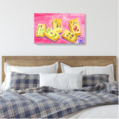 Mahjong Tiles Leinwanddruck (Insitu (Schlafzimmer))