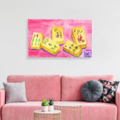 Mahjong Tiles Leinwanddruck (Insitu (Wohnzimmer))