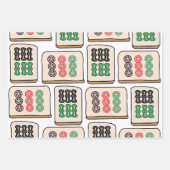 Mahjong Tiles Luck Strategy Player Fans Geschenkpapier Set (Vorderseite 2)