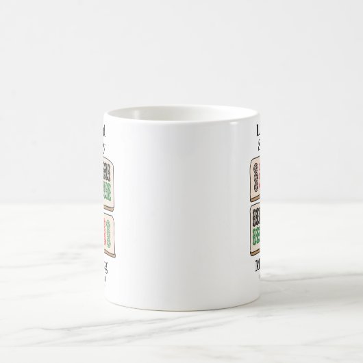 Mahjong Tiles Luck Strategy Player Fans Kaffeetasse (Mittel)