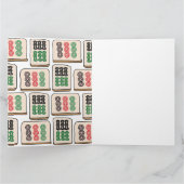 Mahjong Tiles Luck Strategy Player Fans Karte (Innenseite)