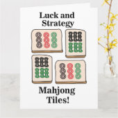 Mahjong Tiles Luck Strategy Player Fans Karte (Gelbe Blume)