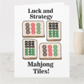 Mahjong Tiles Luck Strategy Player Fans Karte (Vorderseite)