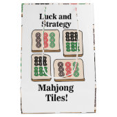 Mahjong Tiles Luck Strategy Player Fans Mittlere Geschenktüte (Rückseite)