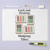 Mahjong Tiles Luck Strategy Player Fans Seidenpapier (Handwerk)