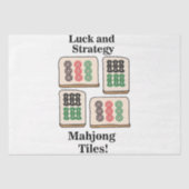 Mahjong Tiles Luck Strategy Player Fans Seidenpapier (Vorderseite)