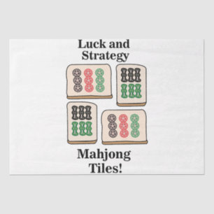 Mahjong Tiles Luck Strategy Player Fans Seidenpapier