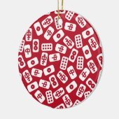 Mahjong Tiles Merry Christmas Keramik Ornament (Links)