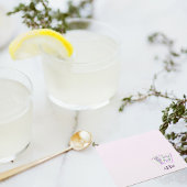 Mahjong Tiles Monogram Lavender Rechteckiger Pappuntersetzer