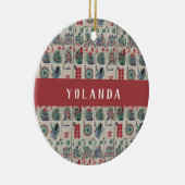 Mahjong Tiles Muster Personalisierte Keramik Orame Keramik Ornament (Rechts)