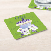 Mahjong Tiles Paper Coaster Rechteckiger Pappuntersetzer (angewinkelt)