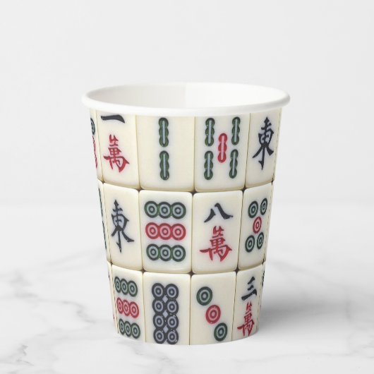 Mahjong Tiles Pappbecher (Links)