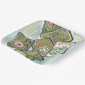 Mahjong Tiles Pappteller (Gewinkelt)