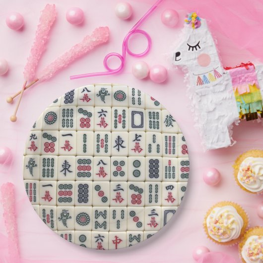 Mahjong Tiles Pappteller (Party)