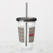 Mahjong Tiles Pattern Personalisiert Acryltrinkbecher (Rechts)