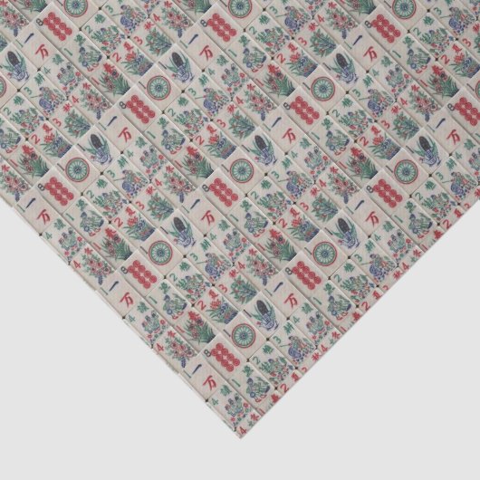 Mahjong Tiles Pattern Seidenpapier (Detail)