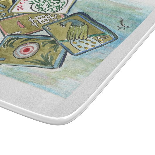 Mahjong Tiles Schneidebrett (Ecke)