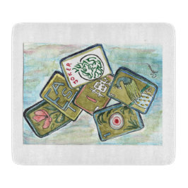 Mahjong Tiles Schneidebrett