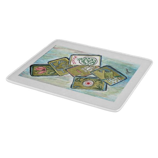 Mahjong Tiles Schneidebrett (Ecke)