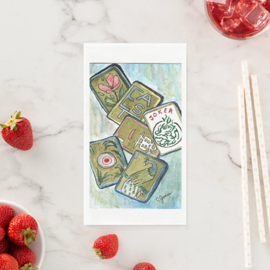 Mahjong Tiles Serviette (Beispiel)
