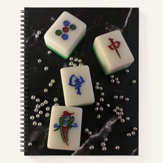 Mahjong Tiles Spiral Notebook Notizblock (Vorderseite)