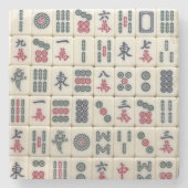 Mahjong Tiles Steinuntersetzer (Vorderseite)