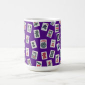 MahJong tiles (symbols) on purple Kaffeetasse (Mittel)