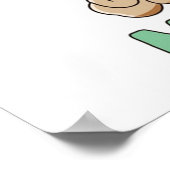 Mahjong Tiles und Wolken Cartoon Poster (Ecke)