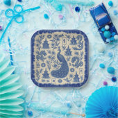 Mahjong Toile Papierplatten Pappteller (Party)