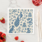 Mahjong Toile Party Napkins Serviette (Beispiel)