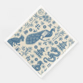 Mahjong Toile Party Servietten (Ecke)