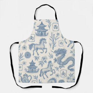 Mahjong Toile - Year of the Horse Apron Schürze