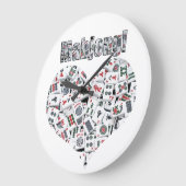 Mahjong-Uhr Große Wanduhr (Winkel)