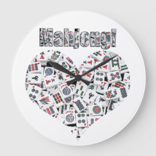 Mahjong-Uhr Große Wanduhr