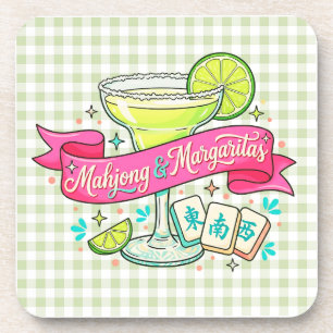 Mahjong und Margaritas Spielnacht Cocktail Getränkeuntersetzer