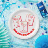 Mahjong Valentine's Party Cocktail Pappteller (Party)