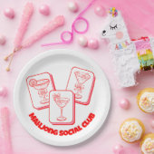 Mahjong Valentine's Party Cocktail Pappteller (Party)