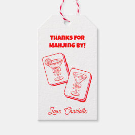 Mahjong Valentine's Party Invitation Geschenkanhänger
