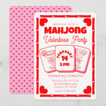 Mahjong Valentins-Party-Einladung