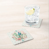 Mahjong Vogel Blumenuntersetzer Elegant Untersetzer (Vor Ort)