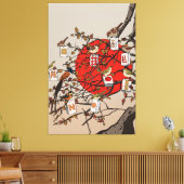 Mahjong Vögel Spiel Leinwanddruck (Insitu (Wohnzimmer))