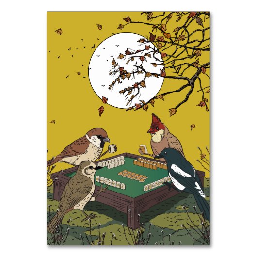 Mahjong Vögel spielen Spiel Tischnummer (Vorderseite)