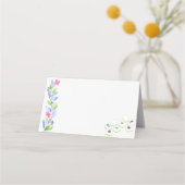 Mahjong Watercolor Blume Place Klappende Platzkart Platzkarte (Vorderseite)