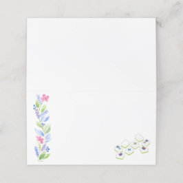 Mahjong Watercolor Blume Place Klappende Platzkart Platzkarte